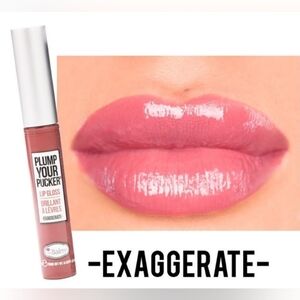 NIB theBalm Plump Your Pucker Lip Gloss EXAGGERATE